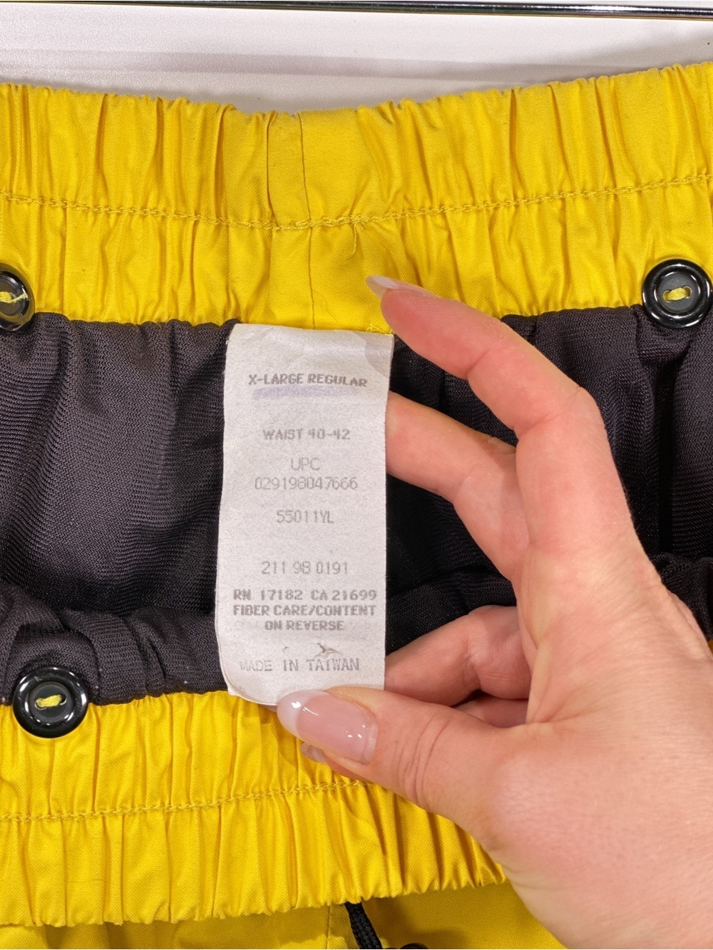 Walls Rain Pants Water-Pruf Vintage Drawstring Nylon Yellow XL - Picture 6 of 16